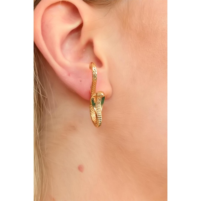 Yılan Tasarım Bayan Küpe - Lisinya