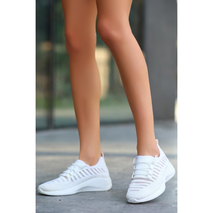 Wina Beyaz Triko Spor Ayakkabı - Lisinya