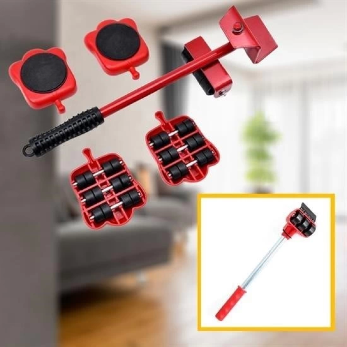 Tekerlekli Basit Pratik Ağır Beyaz Eşya Mobilya Taşıma Kaydırma Aleti Aparatı Seti ( Lisinya )