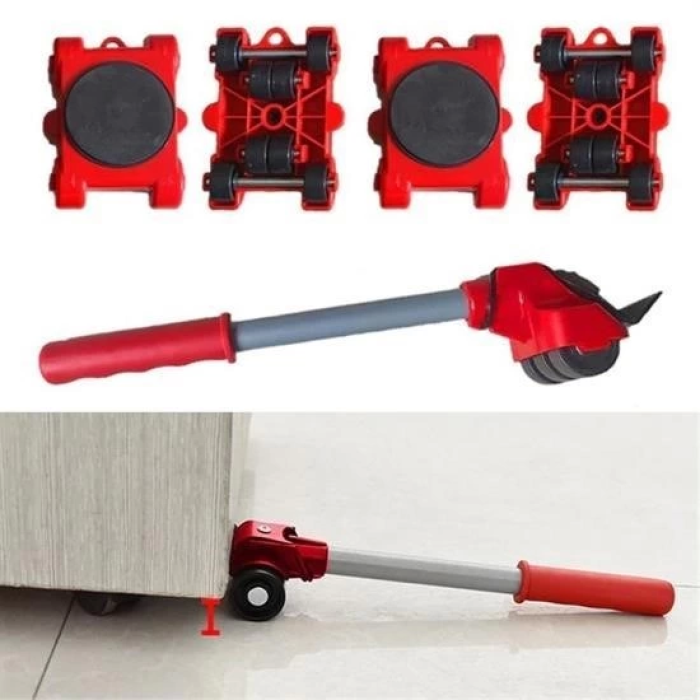 Tekerlekli Basit Pratik Ağır Beyaz Eşya Mobilya Taşıma Kaydırma Aleti Aparatı Seti ( Lisinya )