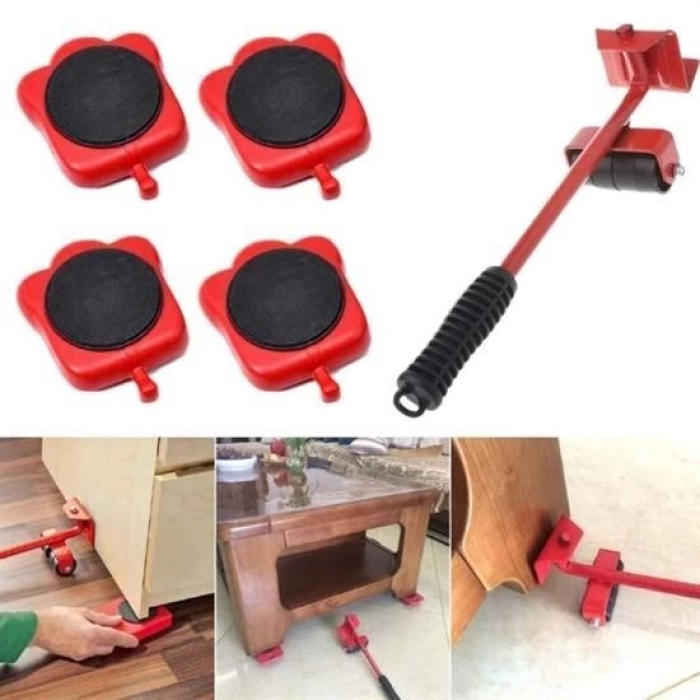 Tekerlekli Basit Pratik Ağır Beyaz Eşya Mobilya Taşıma Kaydırma Aleti Aparatı Seti ( Lisinya )