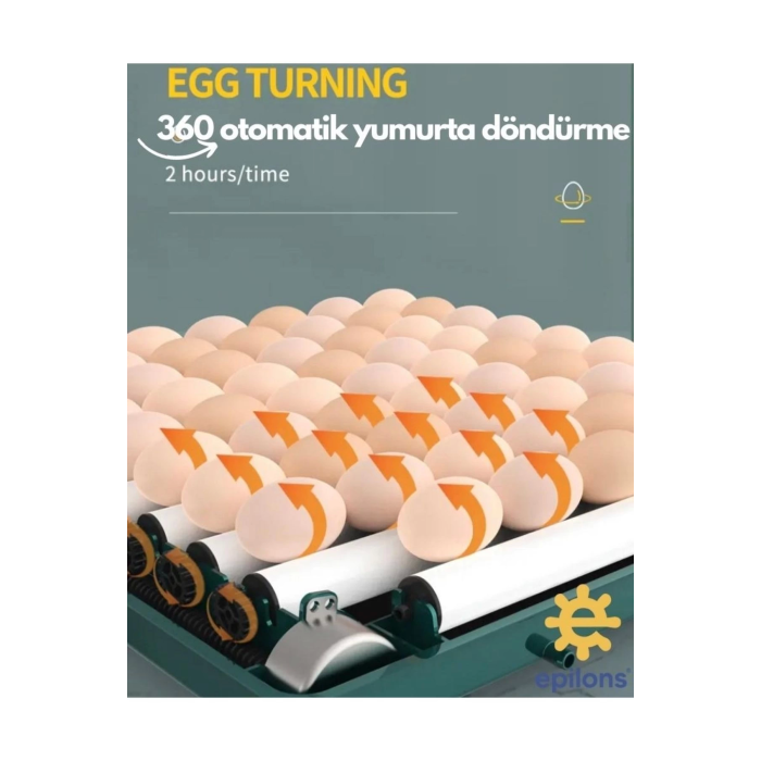 Lisinya Profesyonel 130 Yumurtalık Otomatik Kuluçka Makinesi Tavuk Bıldırcın Güvercin Kaz Hindi Wi-fi Kamera ( Lisinya )