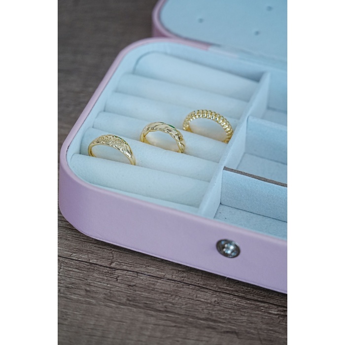 Kombin Yüzük Seti 3 Adet Birden Gold Renk