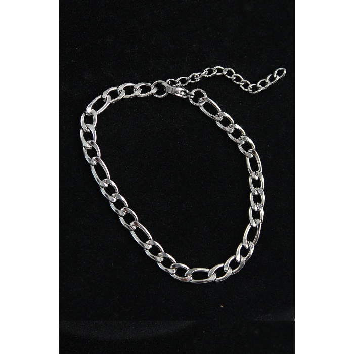 316L Çelik Klasik Model Gümüş Renk Erkek Bileklik - Lisinya