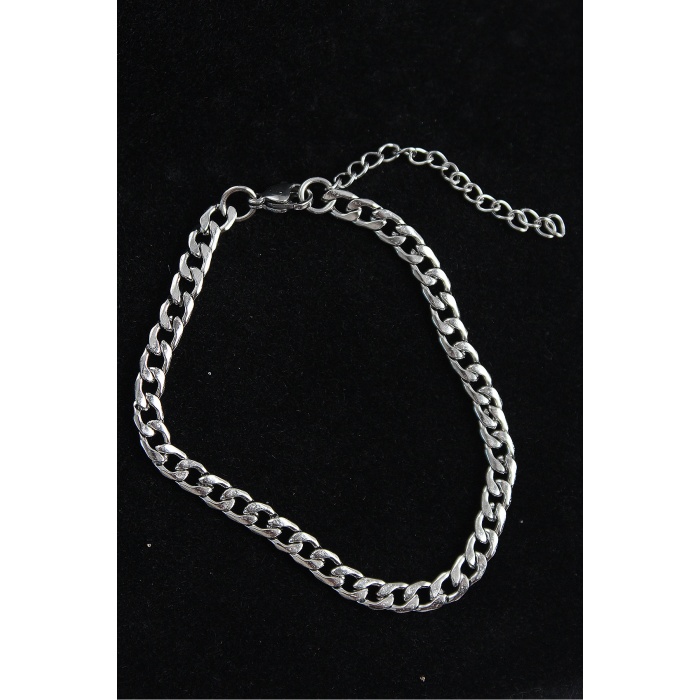 316L Çelik Klasik Model Gümüş Renk Erkek Bileklik - Lisinya