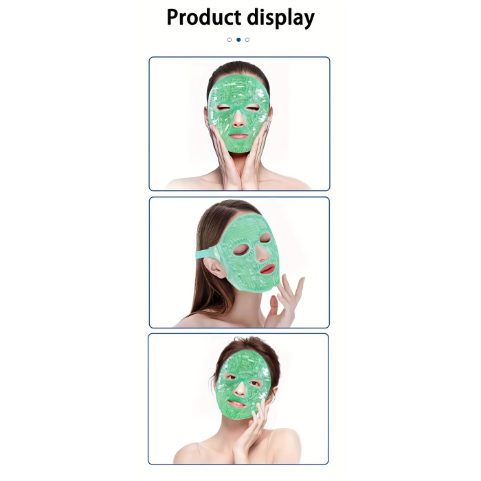 Terapi Jel Yüz Maskesi Soğuk Ve Sıcak Boncuklu Ayarlanabilir Maske (yeşil) ( Lisinya )