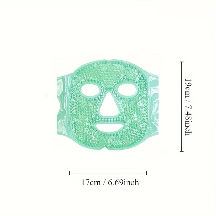 Terapi Jel Yüz Maskesi Soğuk Ve Sıcak Boncuklu Ayarlanabilir Maske (yeşil) ( Lisinya )