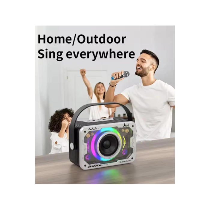 Vtn-82 Taşınabilir Kablosuz Işıklı Bluetooth Hoparlör Ses Değiştirme Özellikli ( Lisinya )