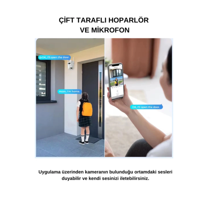 Ip Kamera 2+2 Mp 4mp 1080p Ultra Hd Hareketli Sensör Dış Ortam Ip Kamera Speed Dome Akıllı Ip Çift Kamera ( Lisinya )