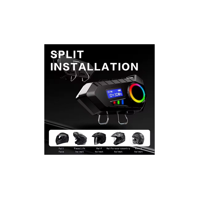 Y30 Kask Kulaklık Bluetooth Motosiklet Kulaklık Rgb Radyolu Intercom ( Lisinya )