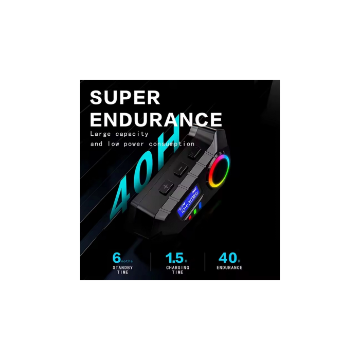 Y30 Kask Kulaklık Bluetooth Motosiklet Kulaklık Rgb Radyolu Intercom ( Lisinya )
