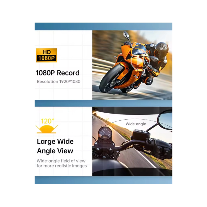 Q29 Motosiklet Kask Bluetooth Kulaklık Eşleşmeli 1080p Kamera Geniş Açı Su Geçirmez Intercom ( Lisinya )