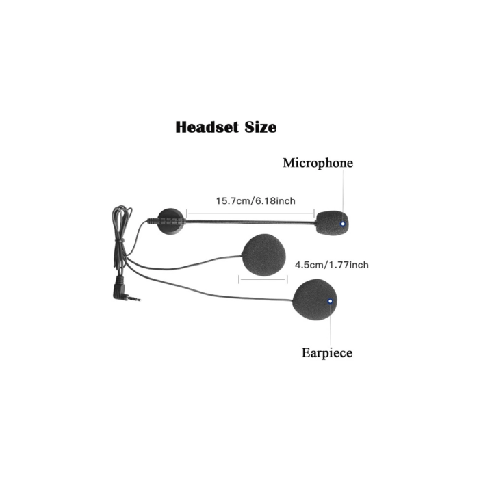 Jack Girişli 3.5mm İntercom Kulaklığı Bt31,bt22,bt35 Uyumlu Motorsiklet Kask Yedek Mikrofon ( Lisinya )
