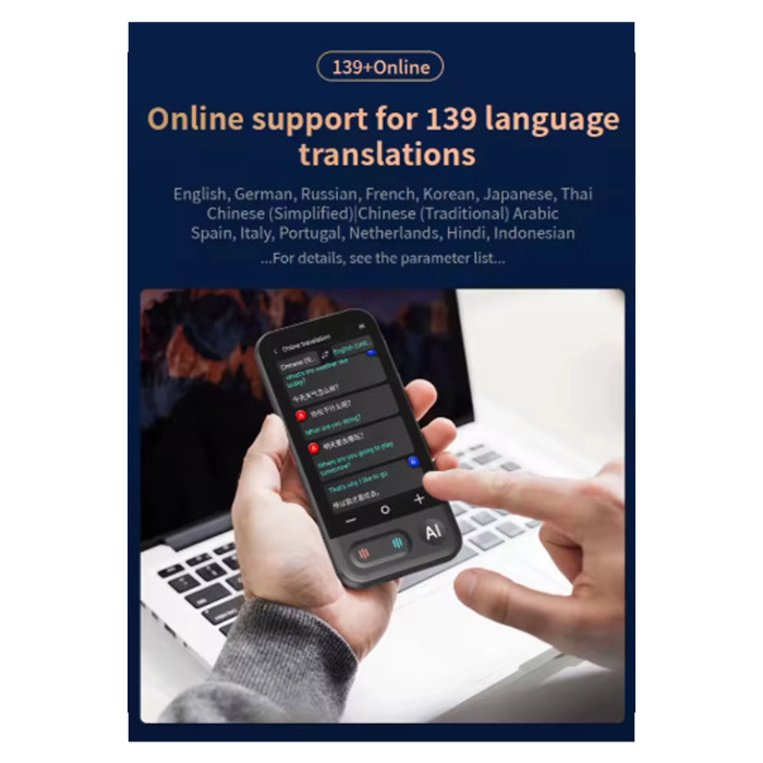 Kameralı 140 Dilde Kablosuz Özellikli Translator Elektronik Çeviri Cihazı Türkçe Menü ( Lisinya )