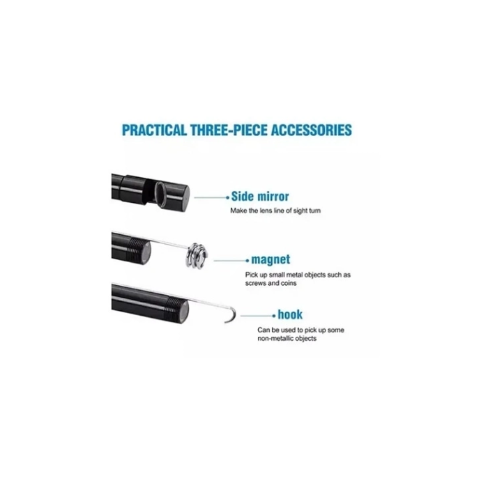 Vtn-02 Endoskop Yılan Video Kamera Led’li 2 Metre 7 Mm Sert Kablo Su Geçirmez ( Lisinya )