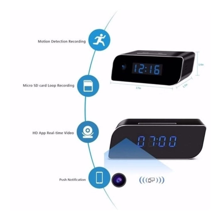 4k Kablosuz Gizli Kamera Bebek Bakıcı Kamera 1080p Masa Üstü Sesli Kayıt ( Lisinya )