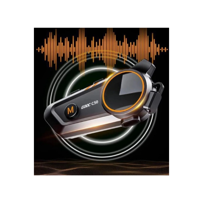 C50 Motosiklet Intercom Kask Kulaklık 1000 Mah Rgb Işıklı Bluetooth Kulaklık Ip67 ( Lisinya )