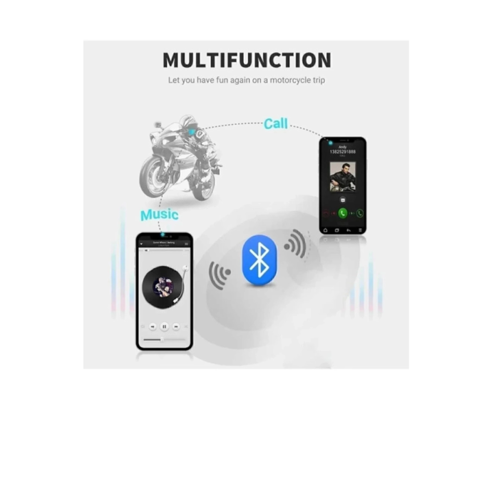 D60 2x Motosiklet Kask Kulaklığı Bluetooth Intercom Rgb Işıklı 2 Intercom Bağlantılı ( Lisinya )