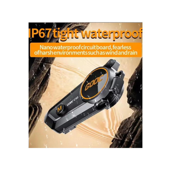 C50 2x Motosiklet Intercom Kask Kulaklık 1000 Mah Rgb Işıklı Çift Eşleşme ( Lisinya )