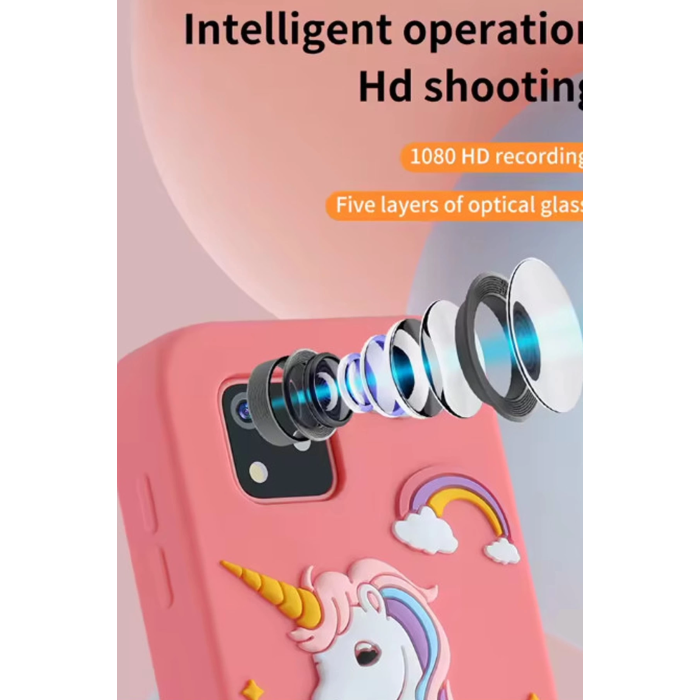 Telefon Modelli Çocuk Dijital Fotoğraf Makinası Çift Kameralı Dokunmatik Ekran 2.0 Ekran ( Lisinya )