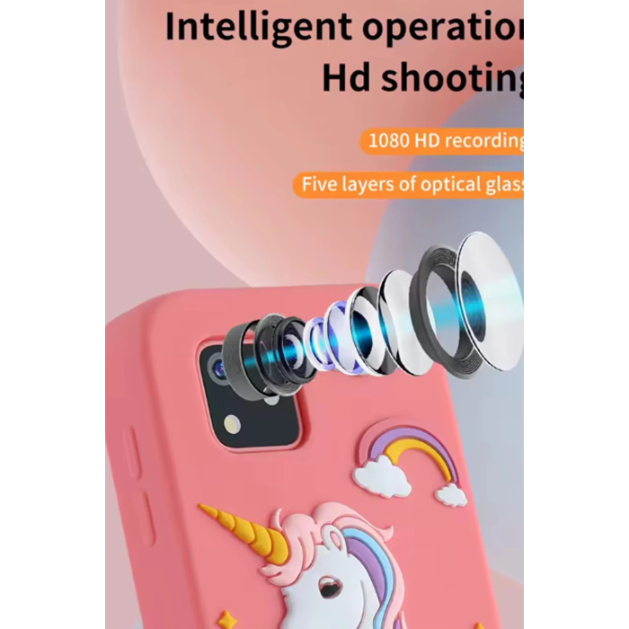 Telefon Modelli Çocuk Dijital Fotoğraf Makinası Çift Kameralı Dokunmatik Ekran 2.0 Ekran ( Lisinya )