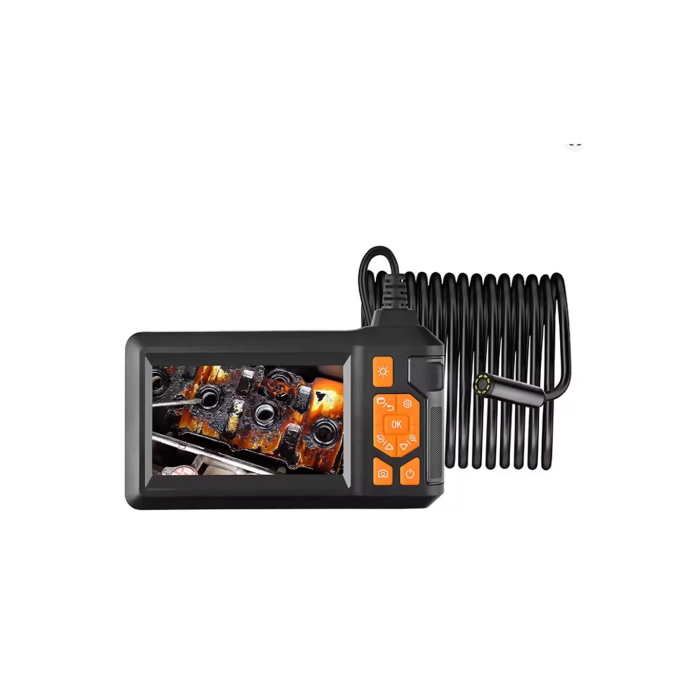 Ekranlı 3 Kameralı 10 Mt Hafıza Kart Destekli Sert Kablo Yılan Endoskop Kamera 8 Mm 4.3 Inc ( Lisinya )