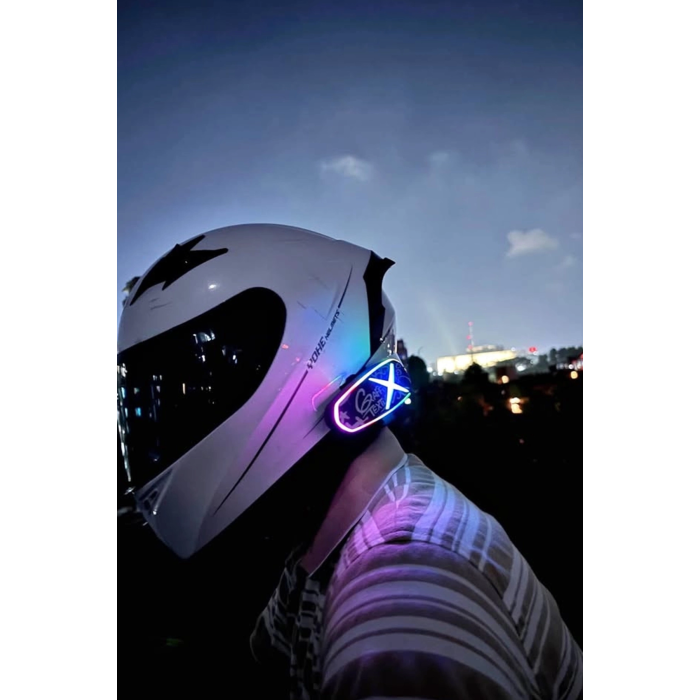 Helmet Graffiti Motor Kask Kulaklık Rgb Modlu Su Geçirmez 6.0 Bluetooth Intercom Yenı Model ( Lisinya )