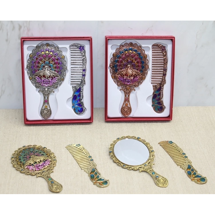 Tavuskuşu Ayna Ve Tarak Seti Küçük Boy Alk4989 ( Lisinya )