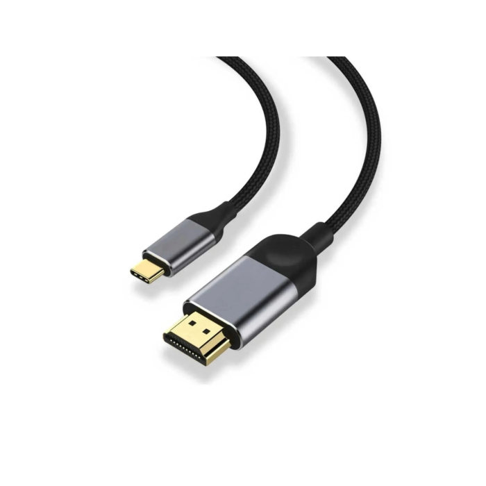 3 Metre 8 Gbps Hız 4k/30 Hz Type C To Hdmı Çevirici Dönüştürücü Tv Telefon Pc Hasır Bağlantı Kablosu ( Lisinya )