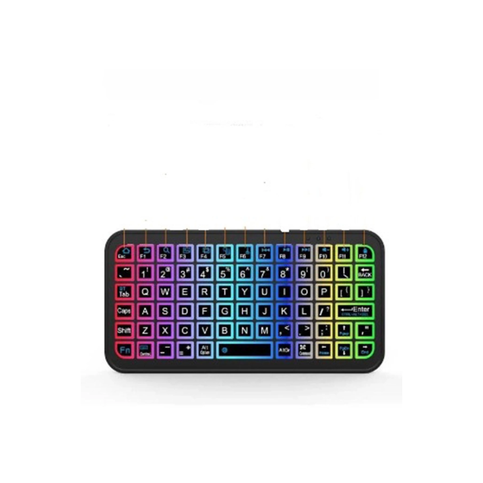 Mini Klavye Smarttv Işıklı Bluetooth Kablosuz Televizyon Ps3 Dizüstü Tabletler Ve Telefonlar İçin ( Lisinya )