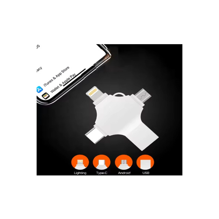 Otg 4in1 Cep Telefonu Çok Fonksiyonlu Usb Flash Bellek 64 Gb Type-c, Micro Sd Ve Kart Okuyucu ( Lisinya )