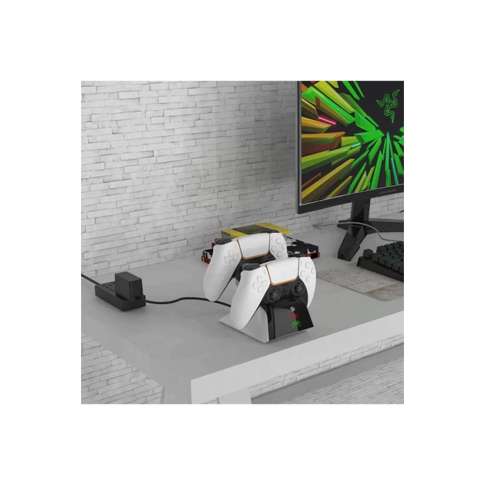 Ps5 Dualsense /ps5 Slim/ps5 Pro Gamepad Hızlı Şarj İstasyonu Çift Kol Şarj Ünitesi ( Lisinya )