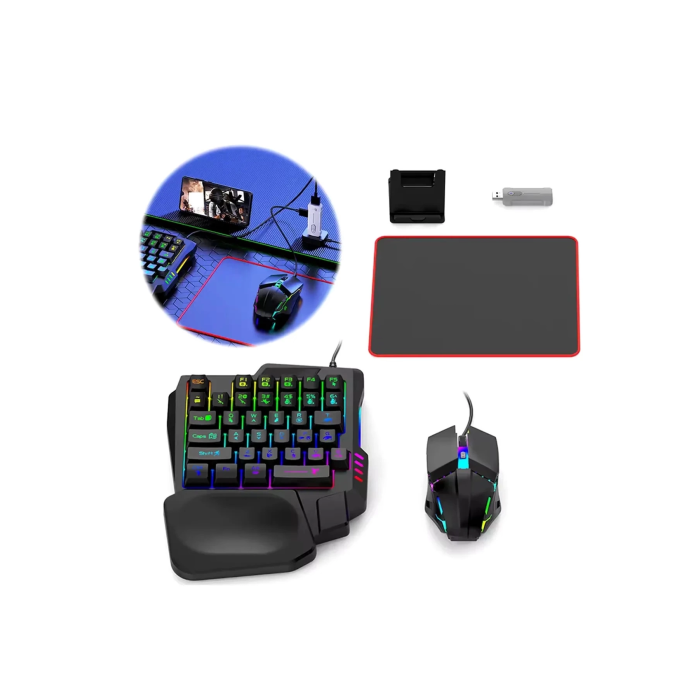 Pubg Mobil Oyun Kiti 5in1 Bt5.3 Klavye Mouse Dönüştürücü Seti Pugb Seti ( Lisinya )