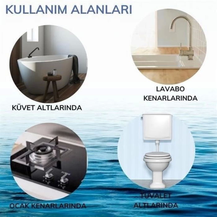 2 Li Su Sızdırmaz Banyo Mutfak Lavabo Küvet İzolasyon Şerit Bant Pratik Ürün ( Lisinya )