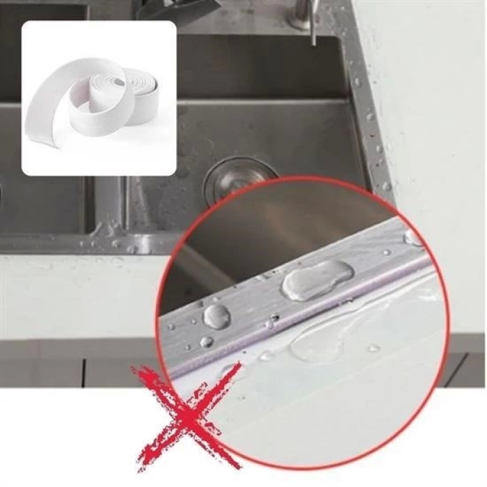 6 Lı Su Sızdırmaz Banyo Mutfak Lavabo Küvet İzolasyon Şerit Bant Pratik Ürün ( Lisinya )