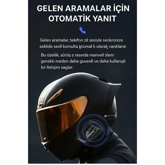 Y11 Bluetooth Kulaklık Mikrofonlu Motosiklet Kulaklığı İntercom Bt 5.3 ( Lisinya )