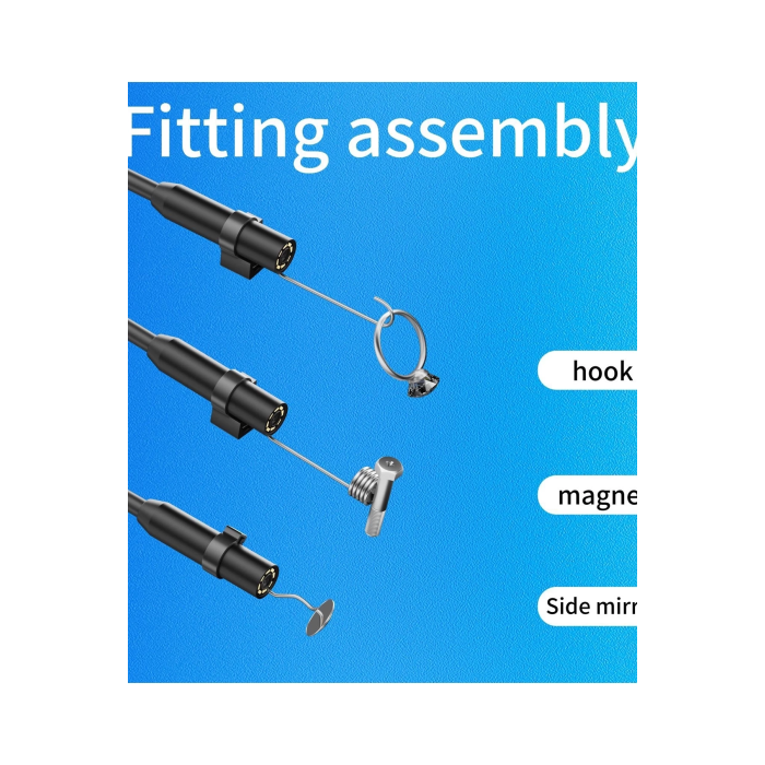 Endoskop Yılan Video Kamera İos Uyumlu Led’li 10 Metre 7 Mm Sert Kablo 2mp Full Hd ( Lisinya )