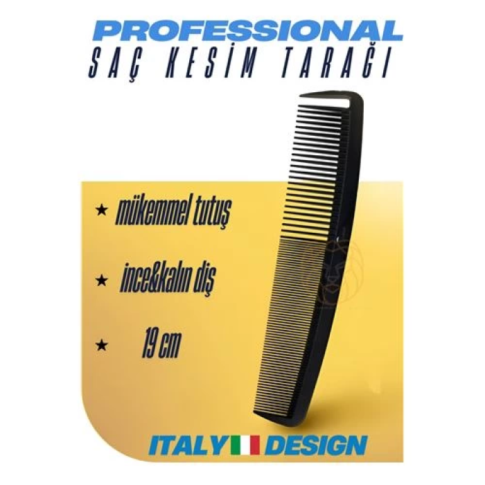 Profesyonel Saç Kesim Tarağı Geniş Diş Ve İnce Diş Tarak Saç Şekillendirme Düzeltme Tarağı ( Lisinya )