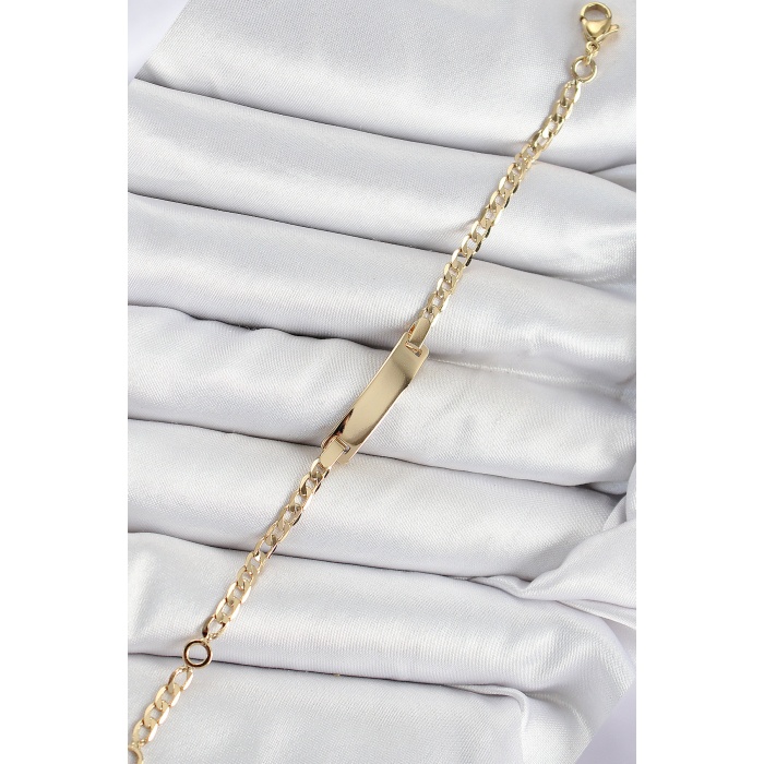 Pirinç Dikdörtgen Model Gold Renk Xuping Bebek Künyesi - Lisinya