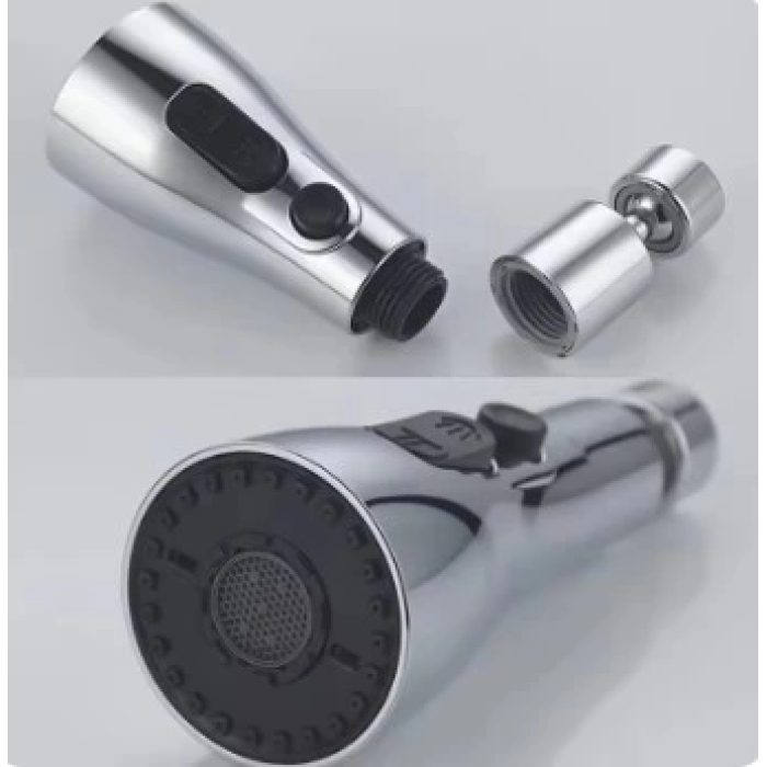 Pratik 3 Fonksiyonlu Metalik Musluk Başlığı ( Lisinya )