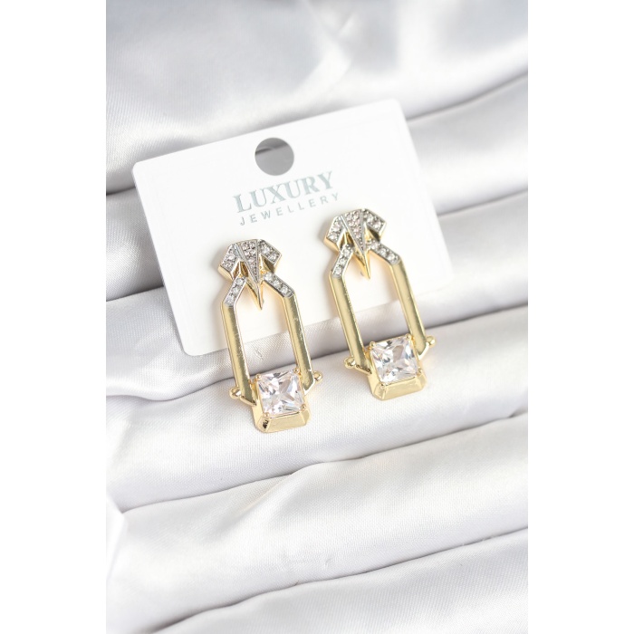 Pirinç Gold Renk Vintage Kadın Küpe - Lisinya