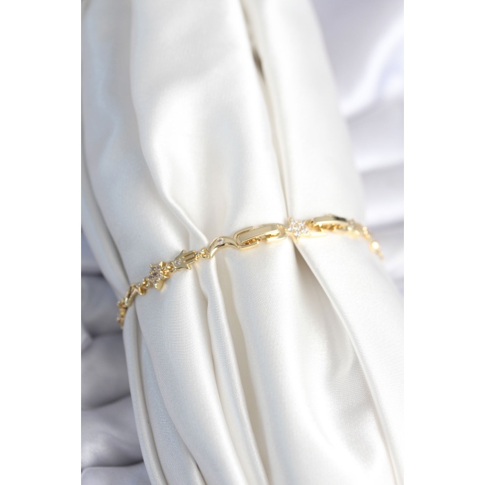 Pirinç Gold Renk Kadın Manifest Bileklik - Lisinya