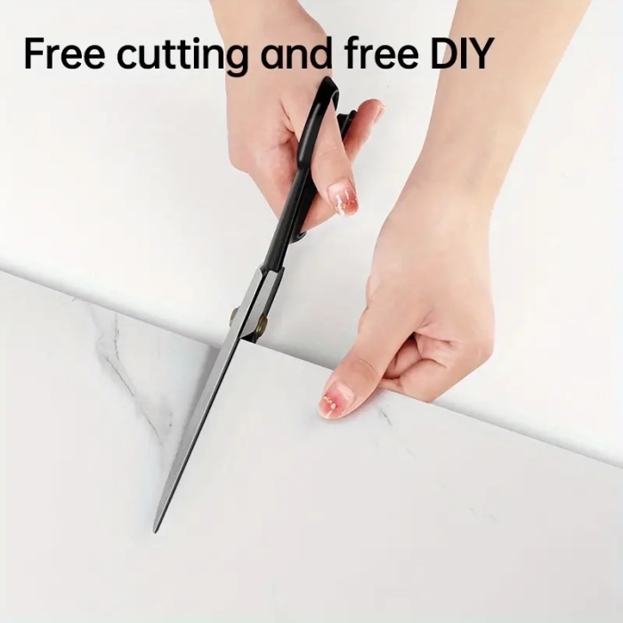 Vinil Beyaz Mermer Desenli Alüminyum Plastik Duvar Sticker ( Lisinya )