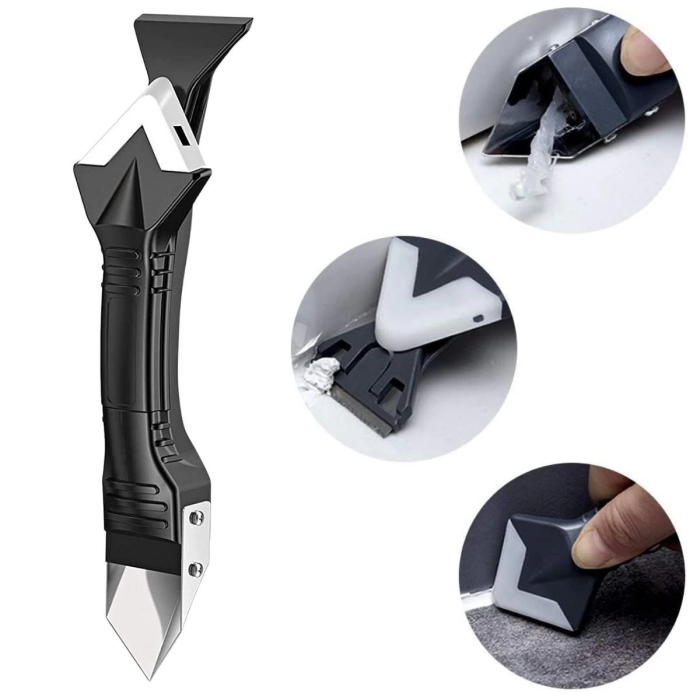 Fayans Derz Silikon Kazıyıcı Sıyırıcı Ve Uygulayıcı Aparat 3 Ü 1 Arada ( Lisinya )