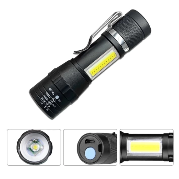 Wuben Wb-017 Zoomlu Şarjlı Cob Led Güçlü El Feneri ( Lisinya )