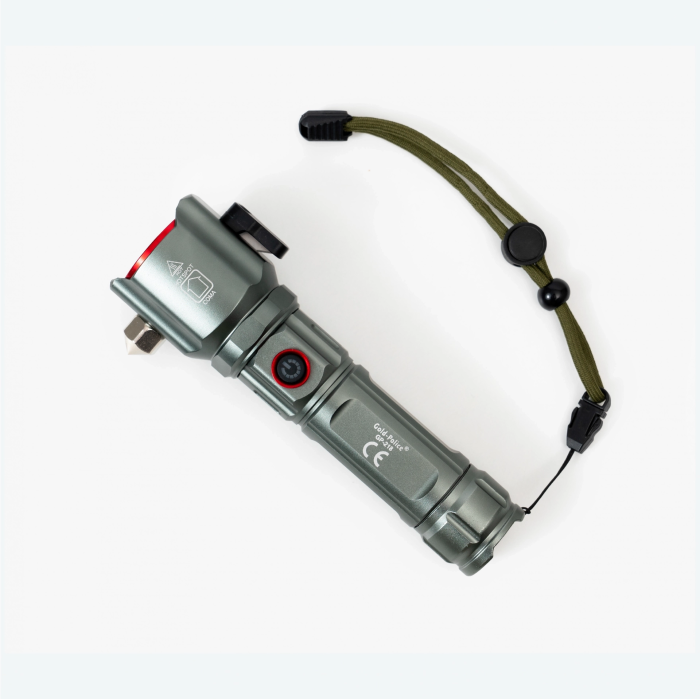 Gold Police Gp-218 Acil Durum El Feneri Güçlü Tg Led 3000 Lümen ( Lisinya )