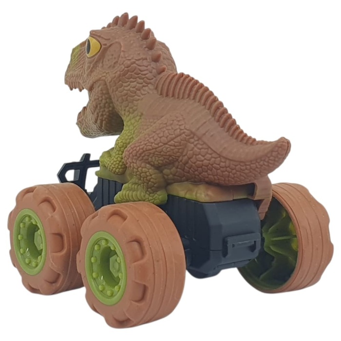 Sürtmeli Dinazor Arabalar 12 cm - H-20 - Stegosaurus -Kahverengi (Lisinya)