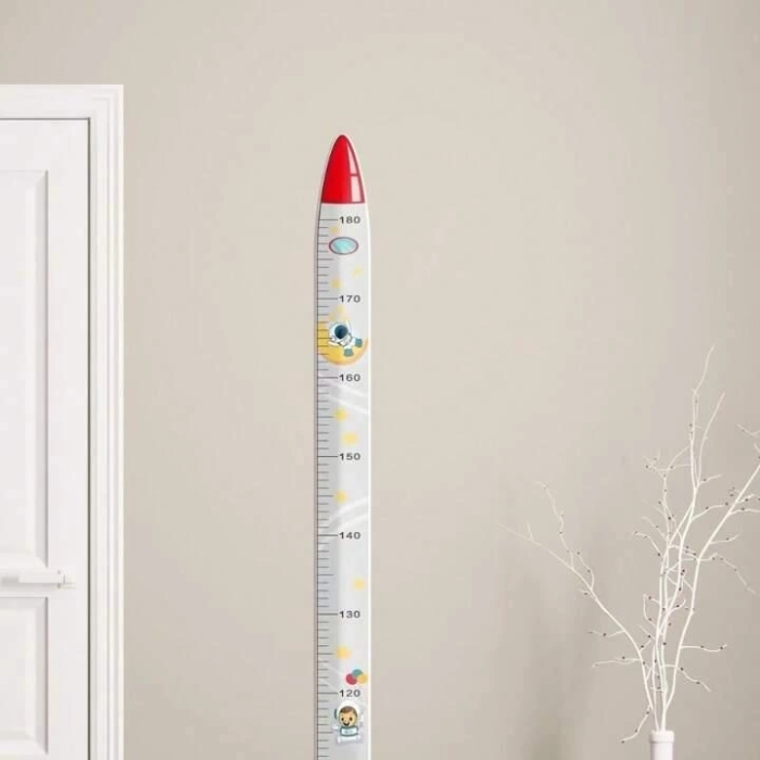 Sevimli Sarı Zürafa   Yeşil Dinazor   Deniz Kızı   Roket  Ağaç Boy Ölçüsü Sticker ( Lisinya )