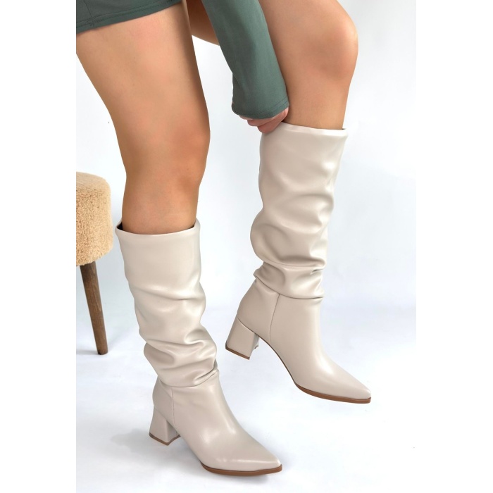 Pitay Ten Cilt Topuklu Çizme - Lisinya