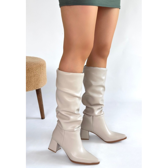 Pitay Ten Cilt Topuklu Çizme - Lisinya